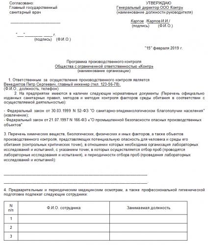 Инструкция по порядку и периодичности контроля за содержанием микробиологических и химических загрязнителей в молоке и молочных продуктах на предприятиях молочной промышленности
