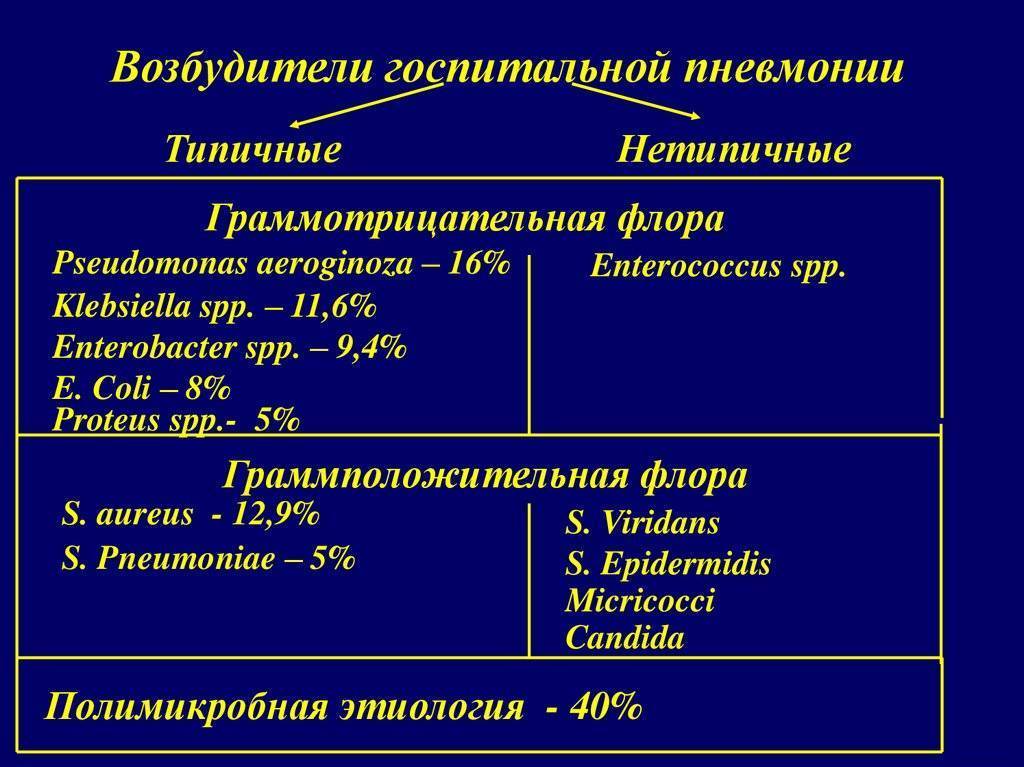 Нозокомиальная (внутрибольничная, госпитальная) пневмония: лечение и рекомендации