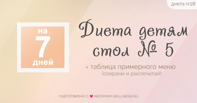 Лечебная диета №5