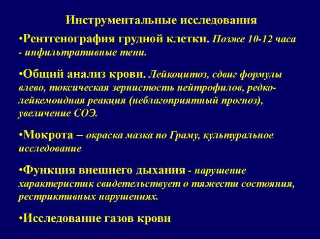 Разновидности и общие показатели анализов крови и мочи при пневмонии