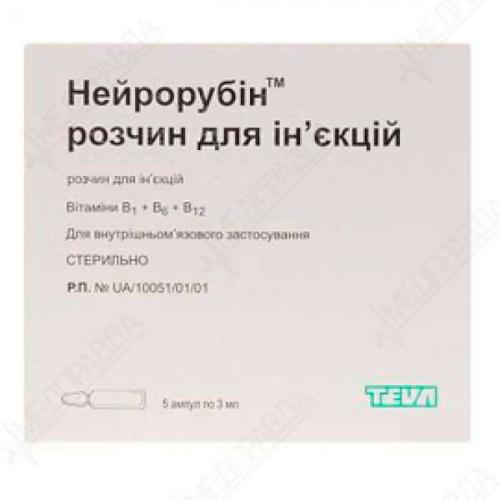 Инструкция по применению нейрорубин (neurorubine)