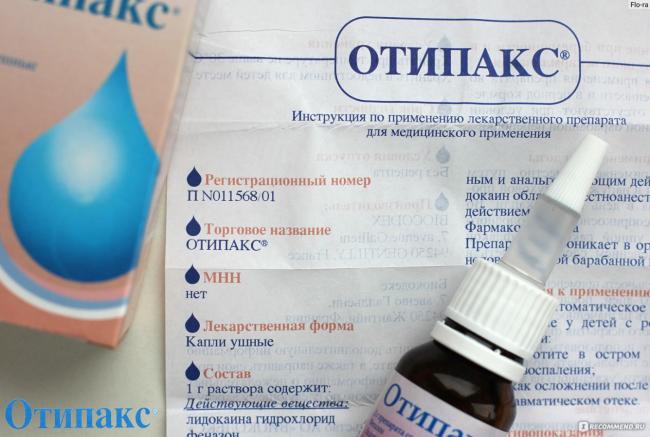 Инструкция по применению ушных капель отипакс