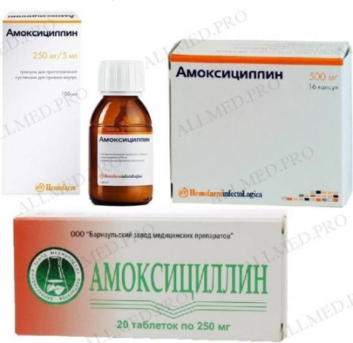 Инструкция по применению амоксициллин в таблетках взрослым и детям + отзывы