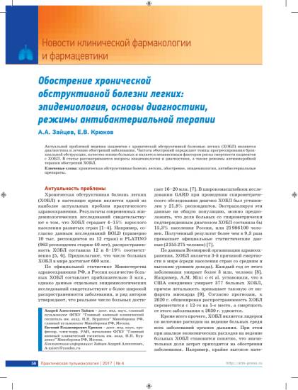 Хроническая обструктивная болезнь легких (хобл)