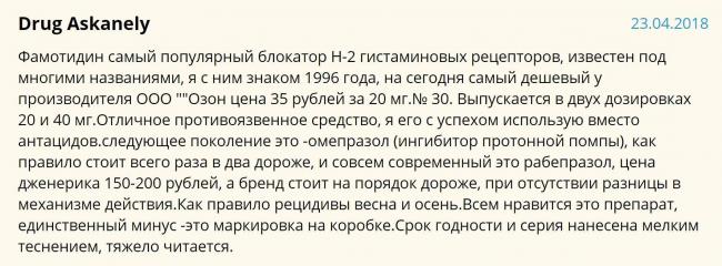 Фамотидин: инструкция по применению, цена, отзывы, аналоги