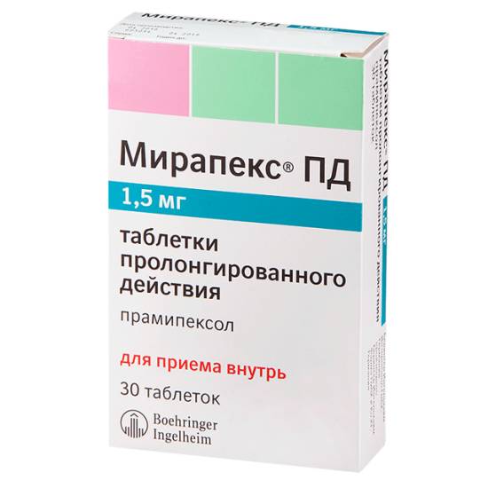 Инструкция по применению препарата мирапекс и отзывы о нем