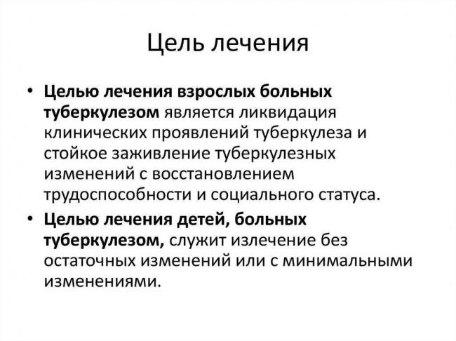 Современные общие принципы лечения туберкулеза