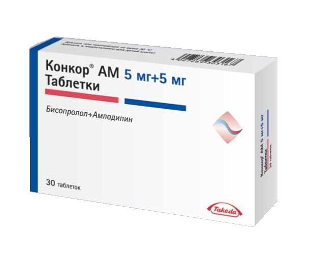 Таблетки конкор (5, 10 мг)