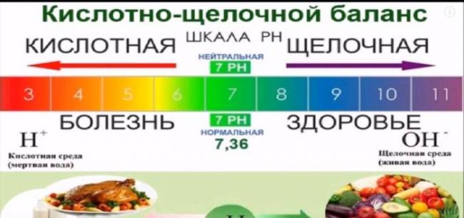 Принципы щелочной диеты и таблица продуктов