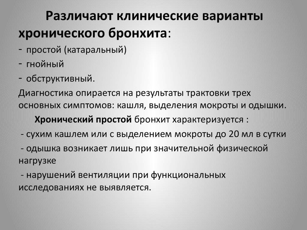 Хронический бронхит и симптомы у взрослых