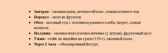 Гипохолестериновая диета примерное меню на неделю