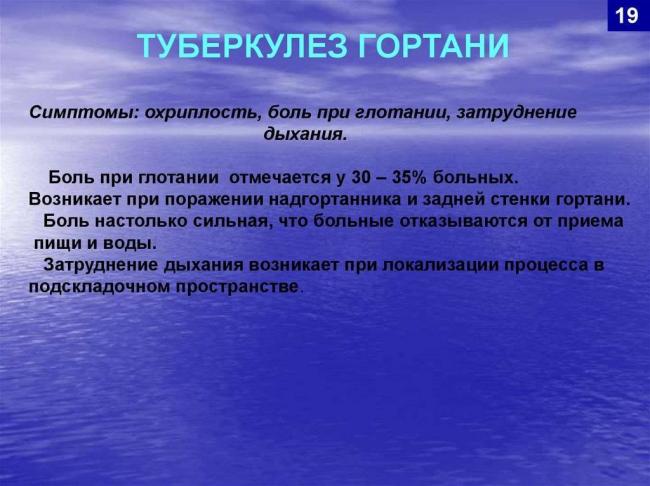 Симптомы и лечение туберкулёза гортани
