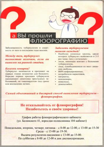 Профилактика туберкулеза при контакте с больным