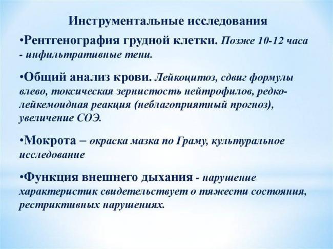 Анализ крови при пневмонии у ребенка