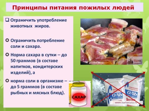Принципы питания людей пожилого и старческого возраста