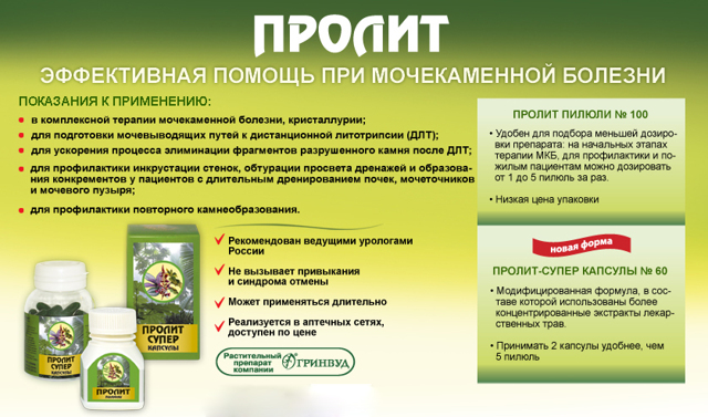 Пролит. инструкция по применению, цена, аналоги, отзывы