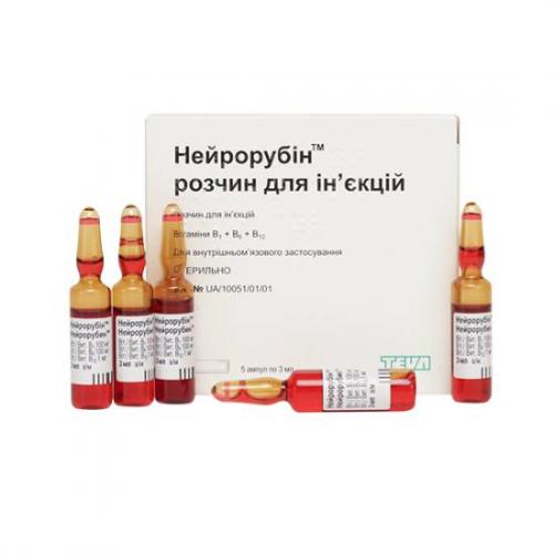Снятие невралгии с уколами нейрорубином