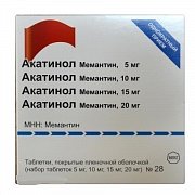 "акатинол мемантин": отзывы, показания, инструкция, состав, аналоги