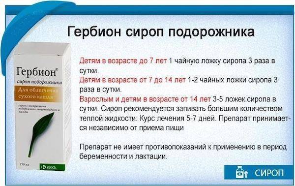 Гербион сироп подорожника