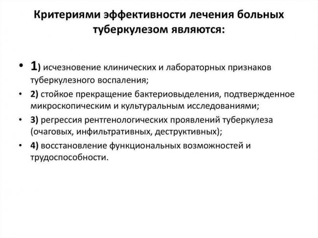 Лечение туберкулеза легких