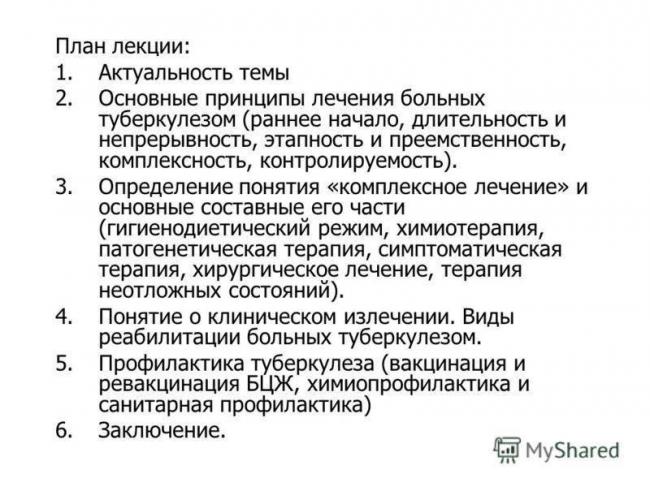 Современное лечение туберкулеза