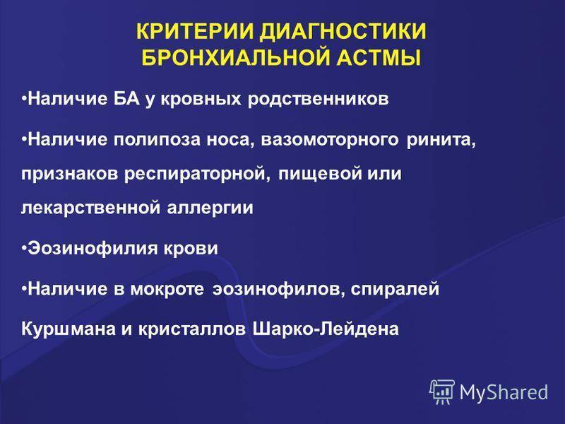 Диагноз при бронхиальной астме: формулировка и классификационные критерии