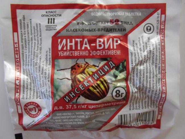 Применение интавира: особенности, правила обработки, когда можно снимать плоды