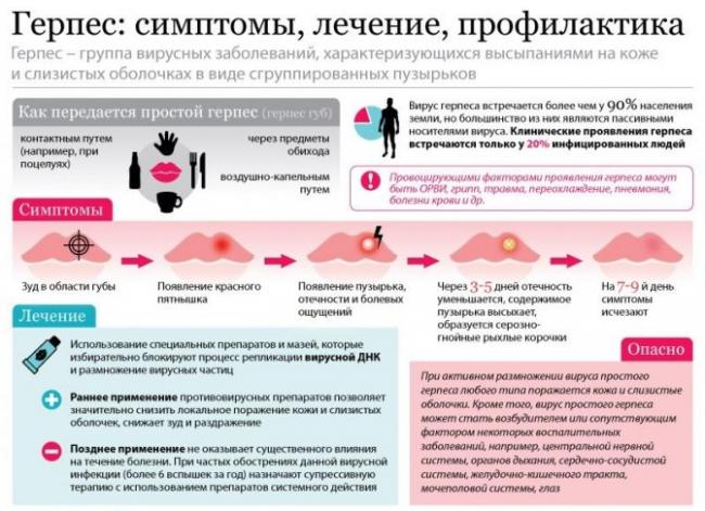 Лечебная диета при герпесе на губах: таблица правильного питания