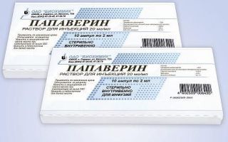 Папаверин в ампулах: инструкция к использованию препарата