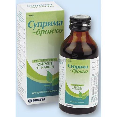 Суприма-бронхо – инструкция по применению сиропа, отзывы, цена, аналоги