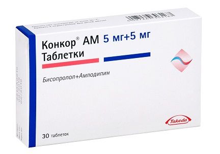 Таблетки конкор (5, 10 мг)